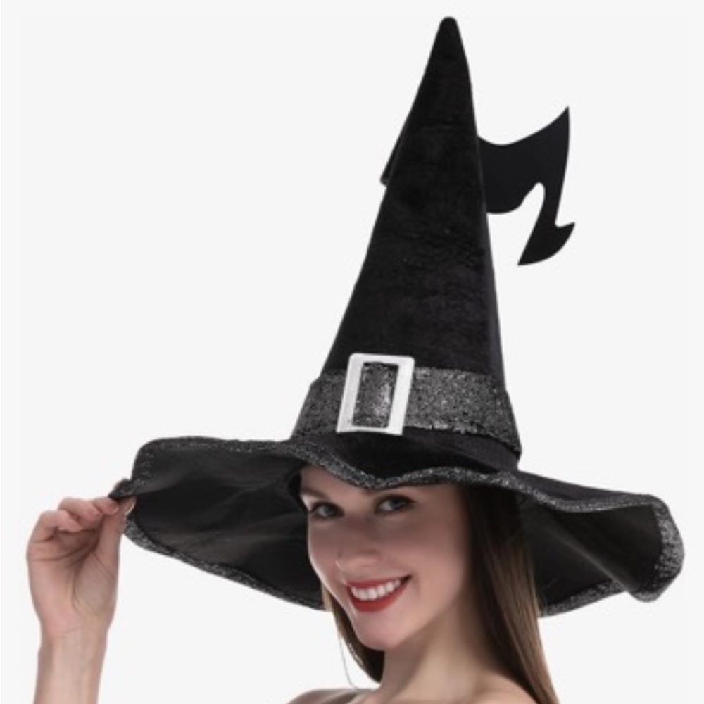 ❗️Halloween Black Witch Hat with Buckle
